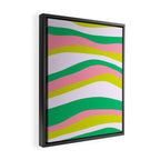 Retro Ribbon Stripes Framed Canvas Print Gallery Image 2