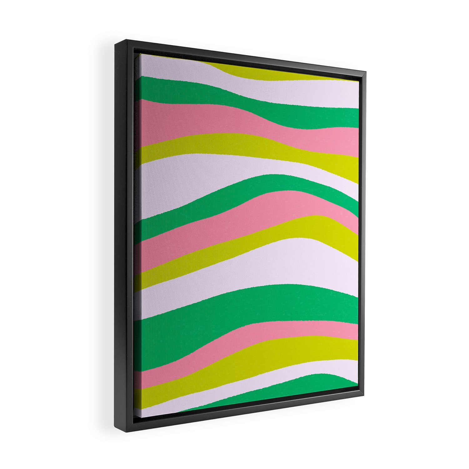 Retro Ribbon Stripes Framed Canvas Print Gallery Image 2