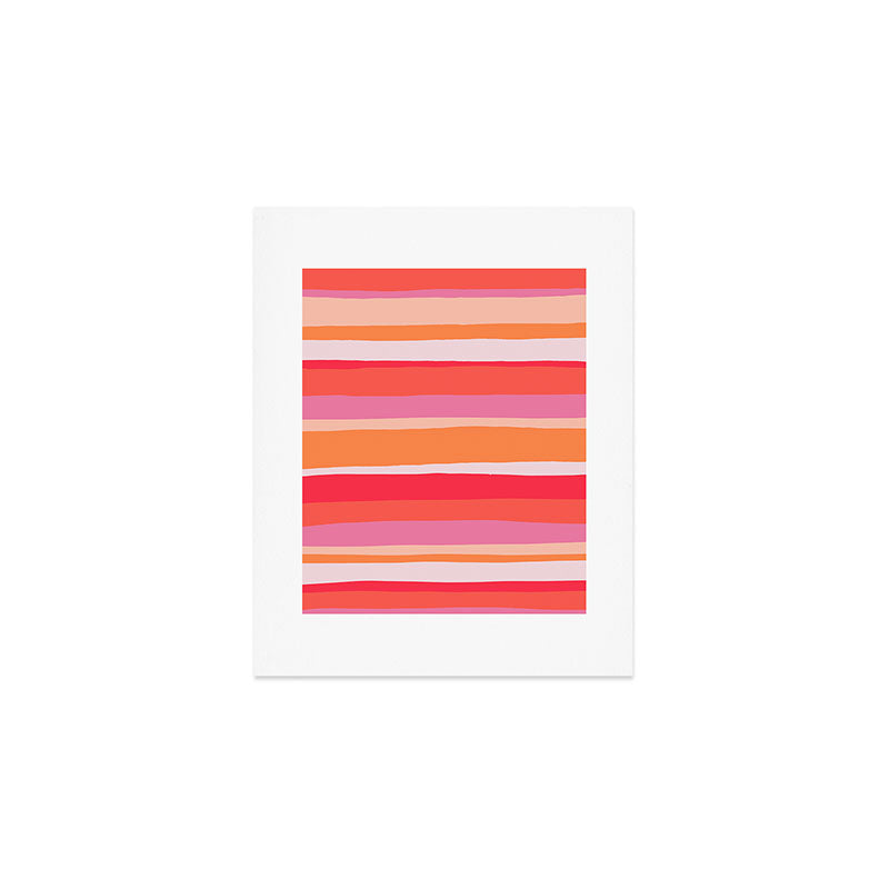 rosalita, warm sunset stripes Art Print Gallery Image 1