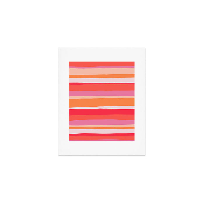 rosalita, warm sunset stripes Art Print Gallery Image 1