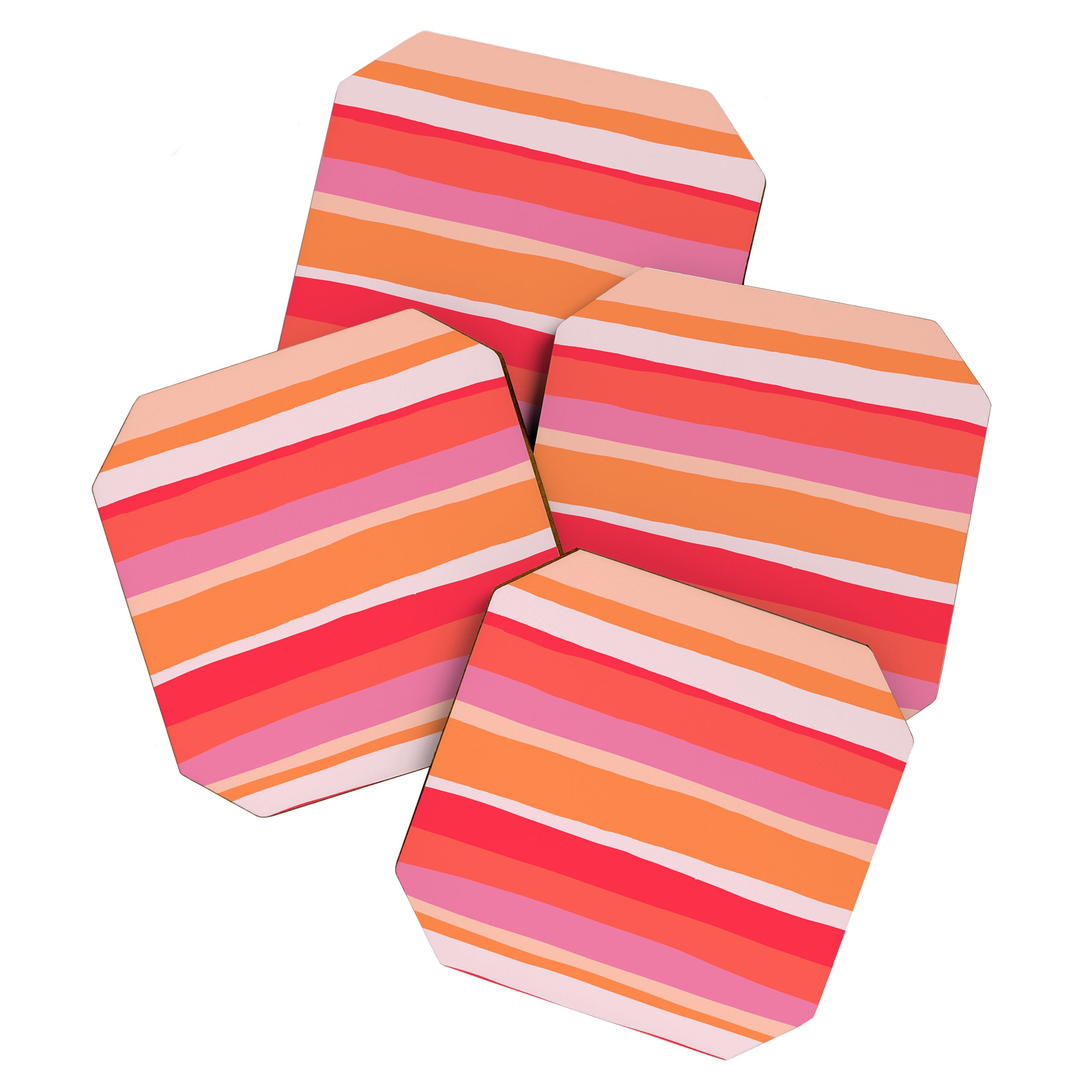 rosalita, warm sunset stripes Coaster Gallery Image 1