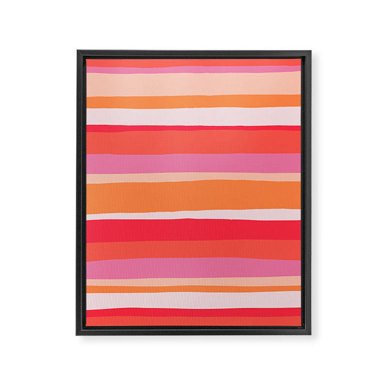 rosalita, warm sunset stripes Framed Canvas Print Gallery Image 6
