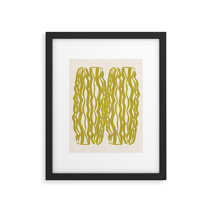 SAGUARO cactus, olive Framed Art Print Gallery Image 1