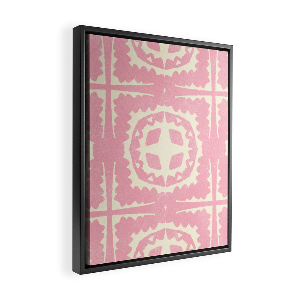 sayulita, pink Framed Canvas Print Gallery Image 2