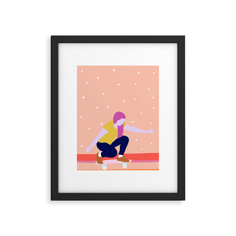 Skater Girl Framed Art Print Gallery Image 5