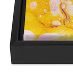 speckled marble | yellow Framed Canvas Print Gallery Image 3