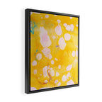 speckled marble | yellow Framed Canvas Print Gallery Image 2