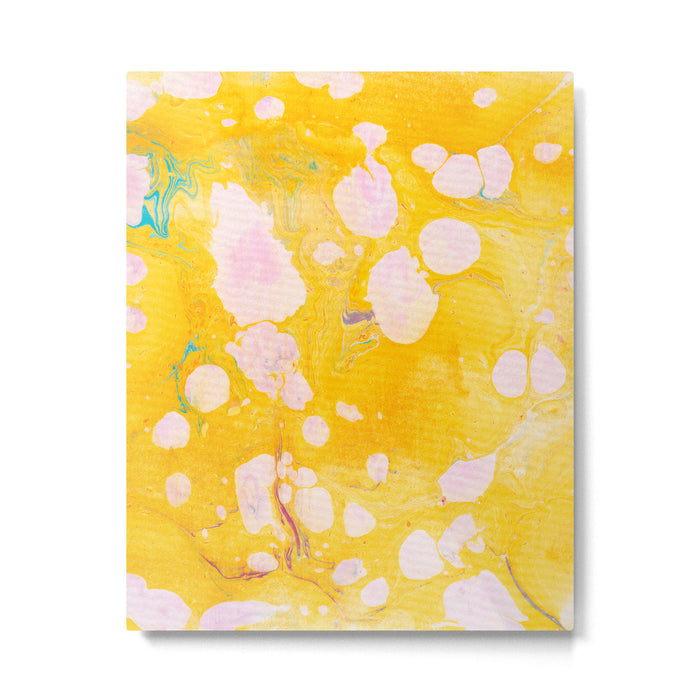 speckled marble | yellow Metal Print Gallery Image 1