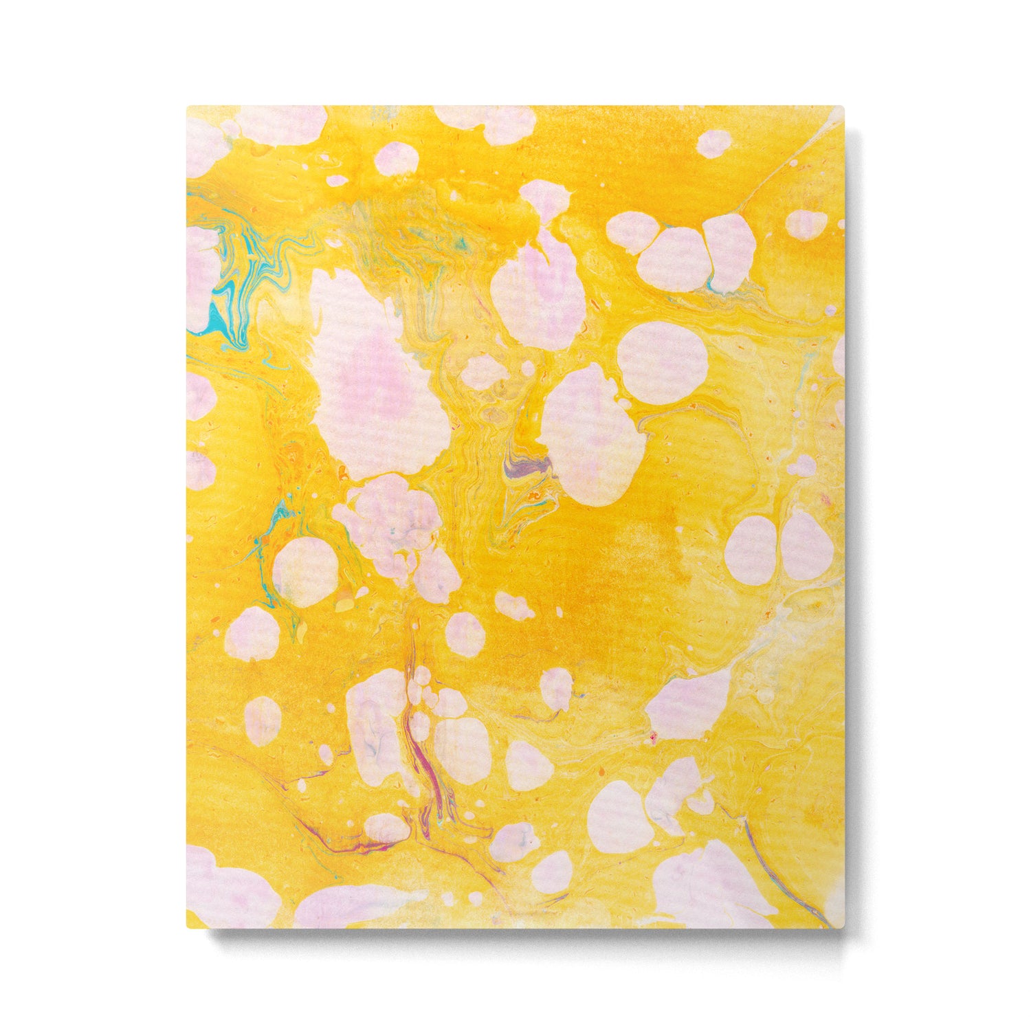 speckled marble | yellow Metal Print Gallery Image 6