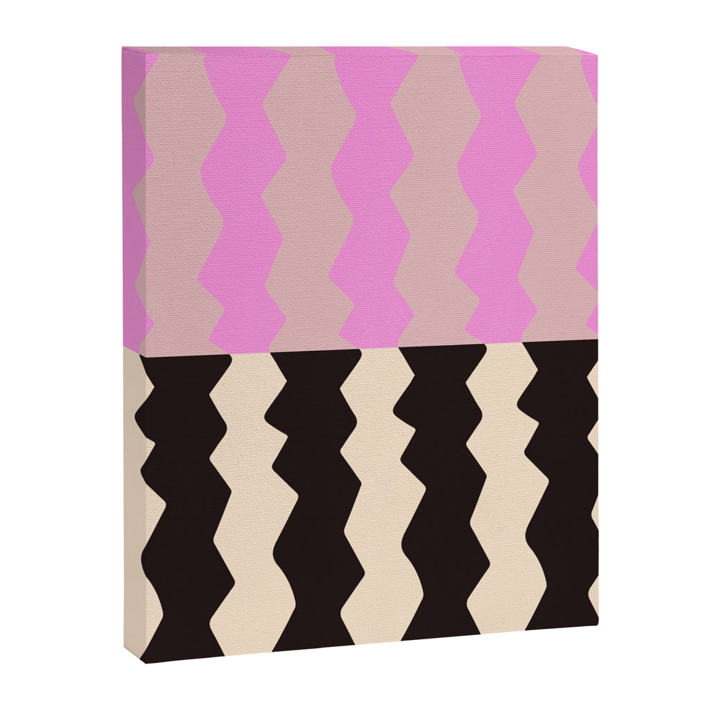 summer RHYTHMS, black & pink Canvas Print Gallery Image 8