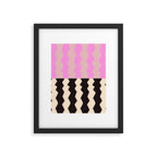 summer RHYTHMS, black & pink Framed Art Print Gallery Image 6