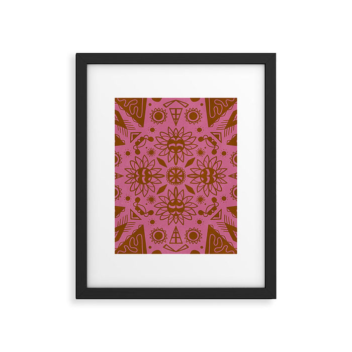 summer solstice mandala Framed Art Print Gallery Image 1