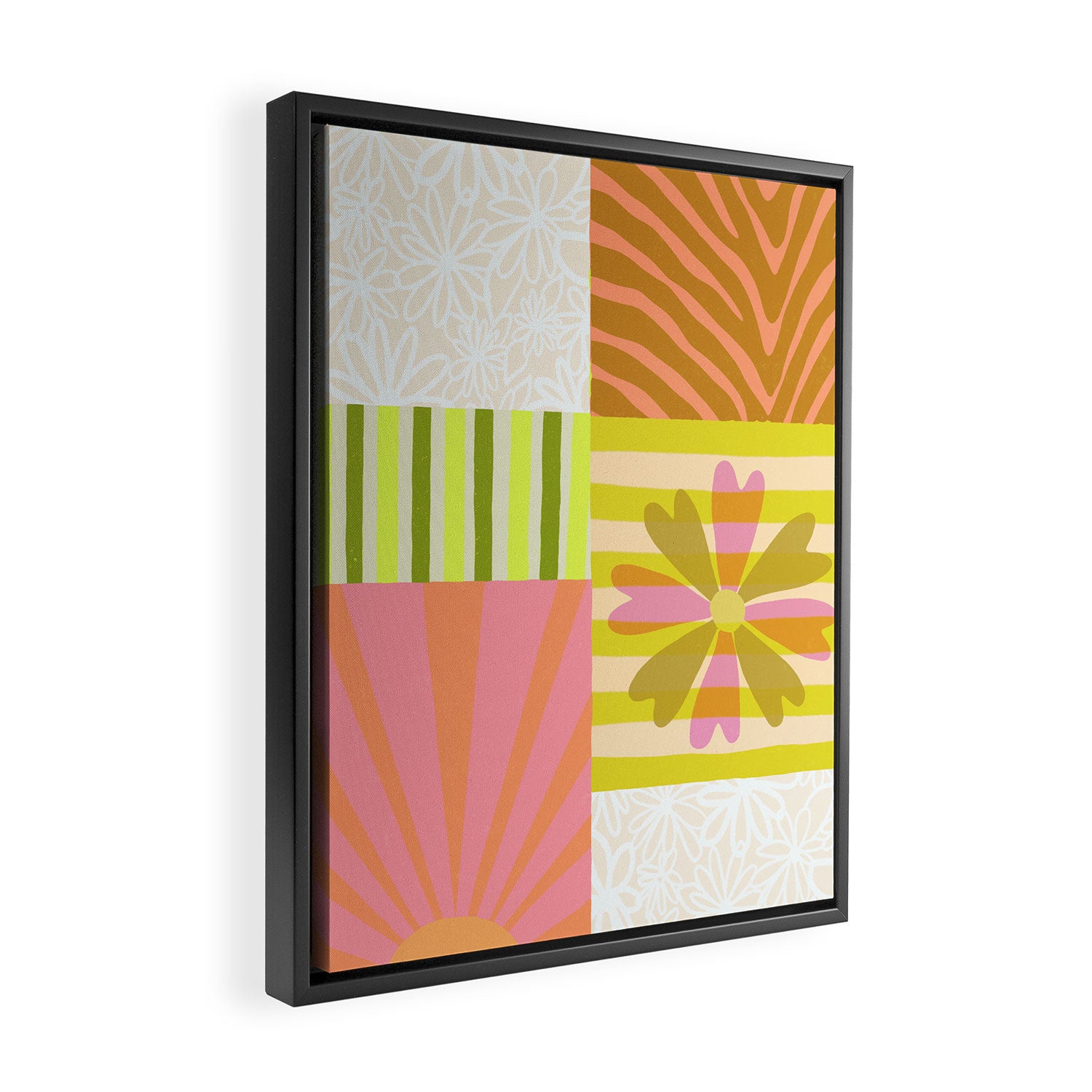 Sun Blocks, Vacation Mode Framed Canvas Print Gallery Image 2