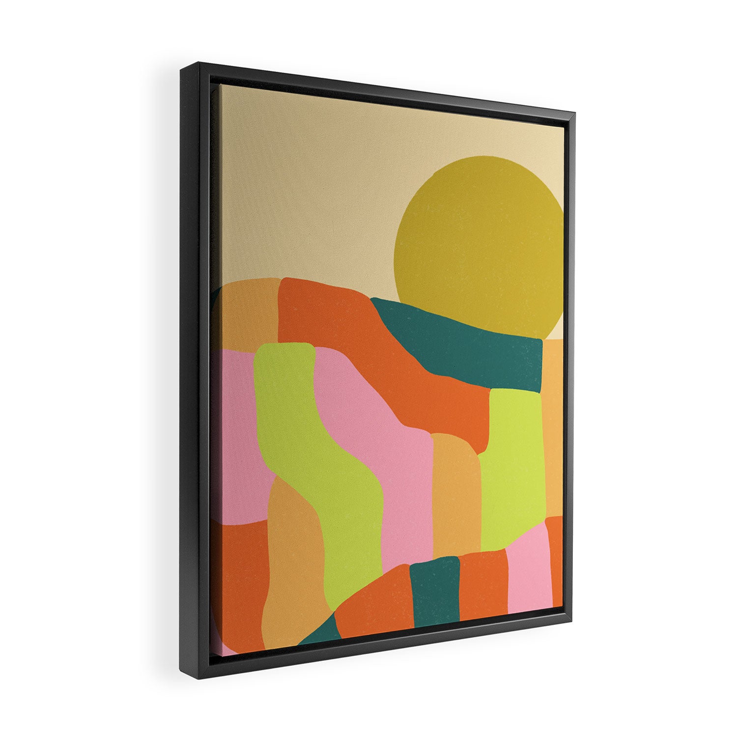 Sun Mountain Drive Framed Canvas Print Gallery Image 2