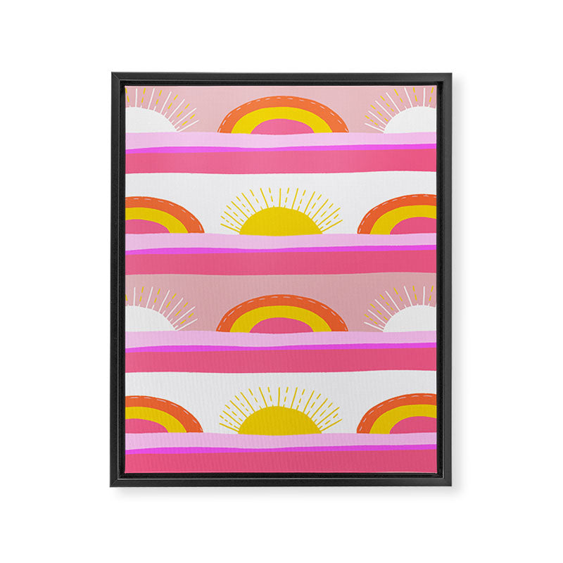 sunrise, sunset Framed Canvas Print Gallery Image 8