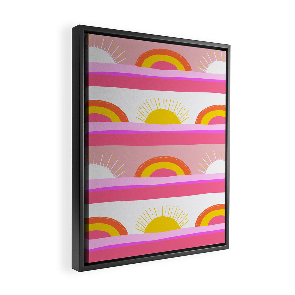 sunrise, sunset Framed Canvas Print Gallery Image 2