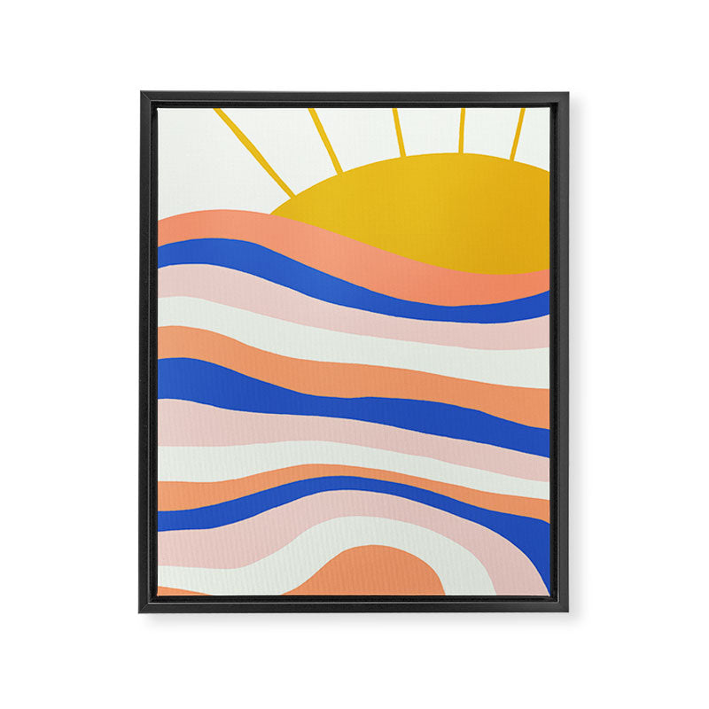 sunrise surf Framed Canvas Print Gallery Image 8