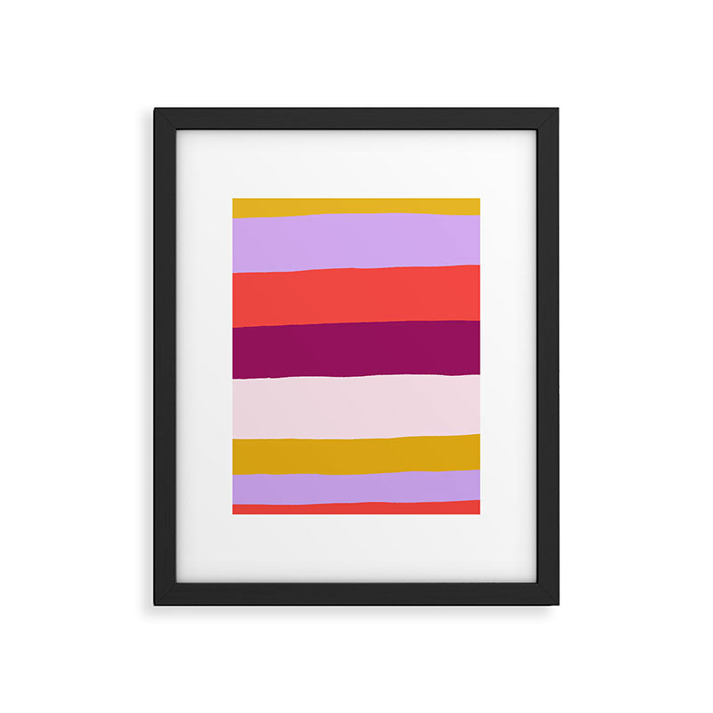 Sunset Stripes Framed Art Print Gallery Image 6