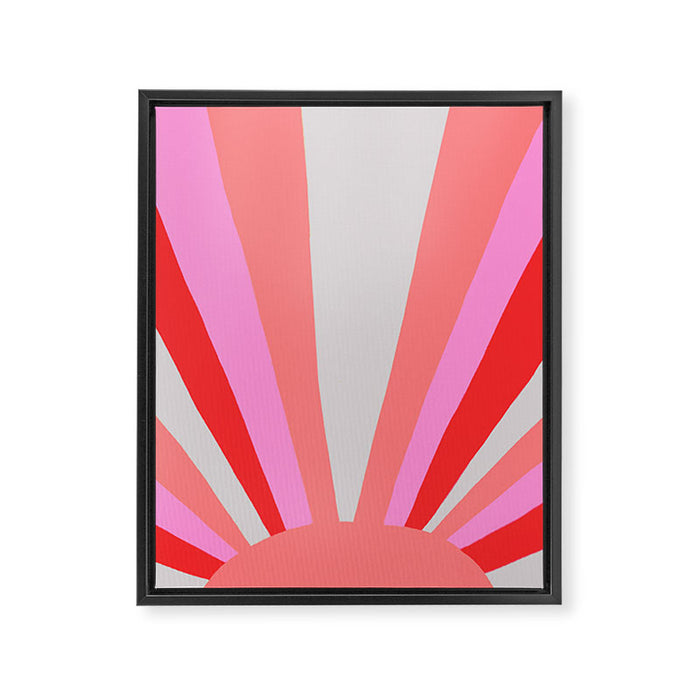 sunshine state, coral Framed Canvas Print Gallery Image 1