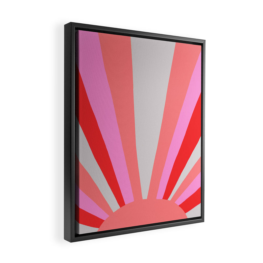 sunshine state, coral Framed Canvas Print Gallery Image 2