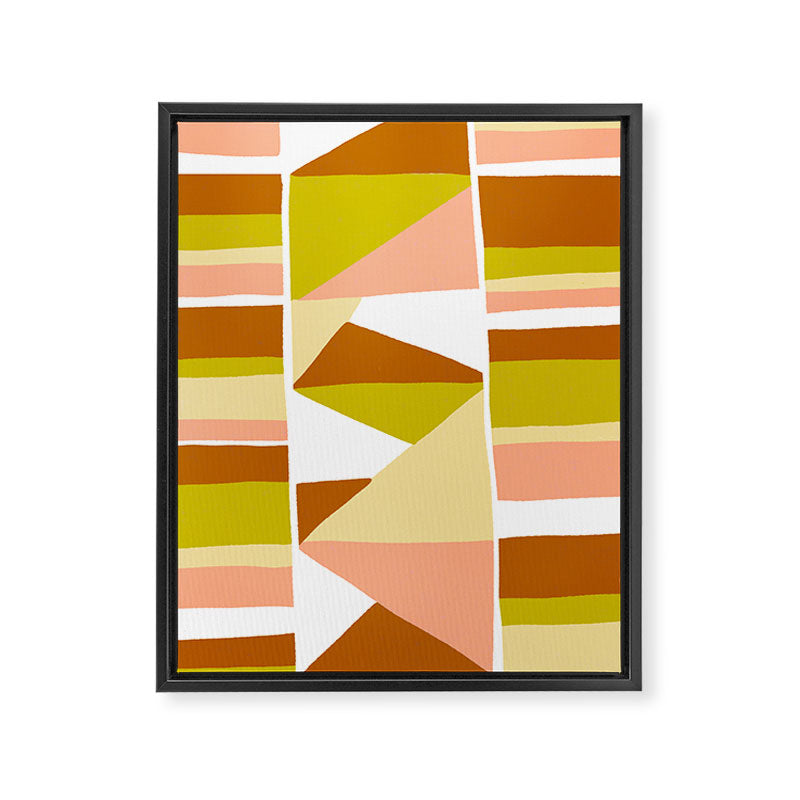 Sunwoven, sand and sage Framed Canvas Print Gallery Image 8