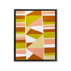 Sunwoven, sand and sage Framed Canvas Print Gallery Image 8