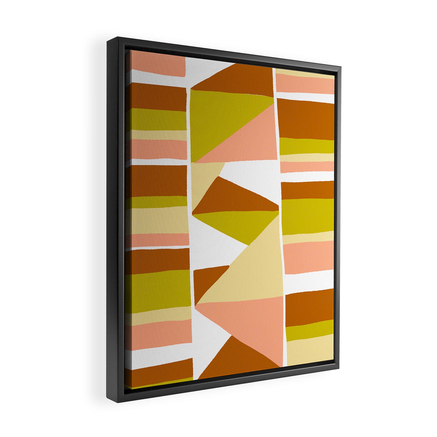 Sunwoven, sand and sage Framed Canvas Print Gallery Image 2