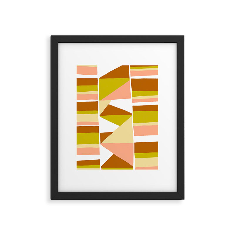Sunwoven, sand and sage Framed Art Print Gallery Image 6