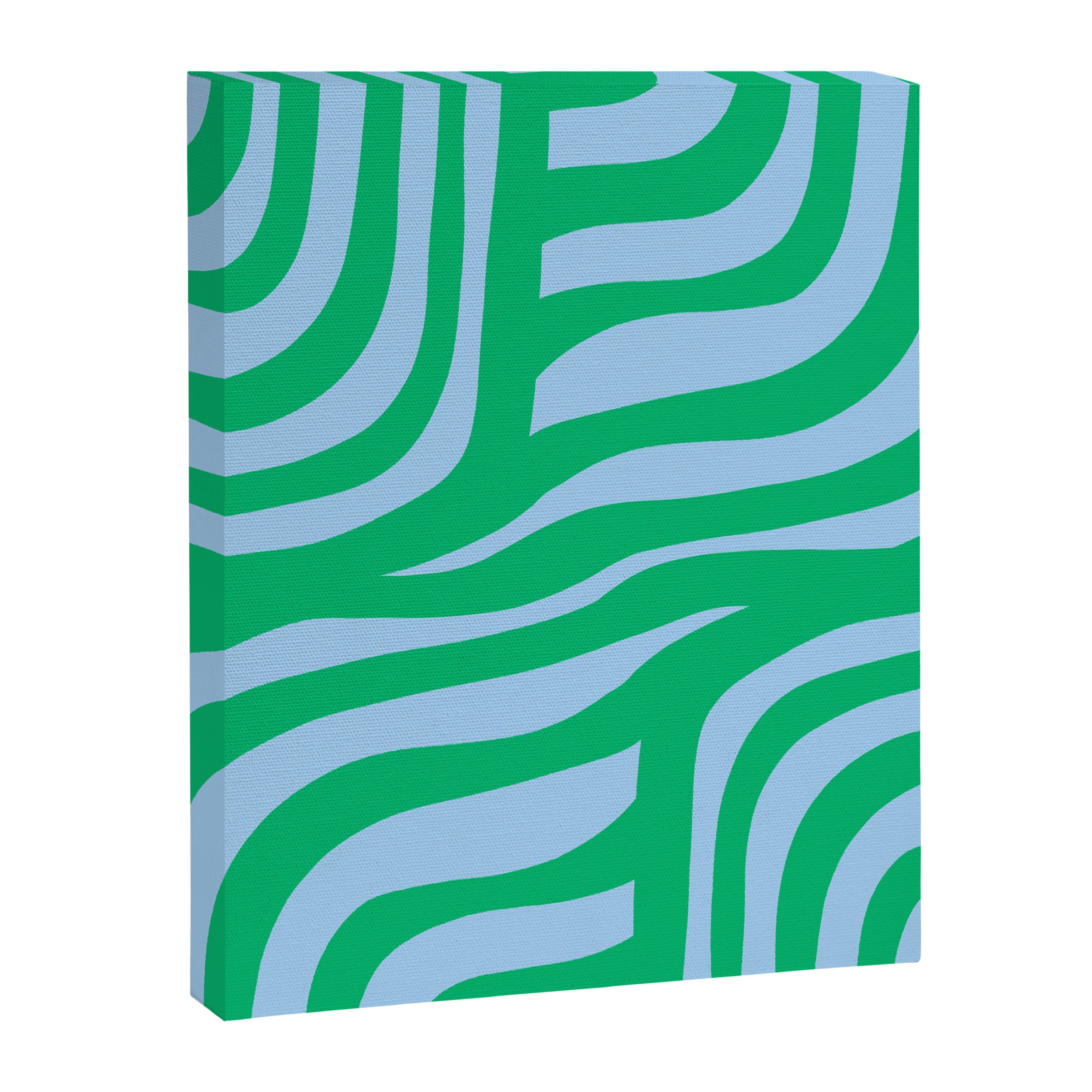 Wavy Zebra Green Canvas Print Gallery Image 8