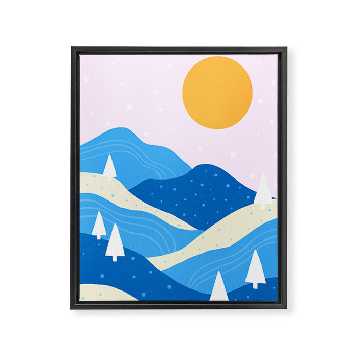 Winter Vista Framed Canvas Print Gallery Image 1