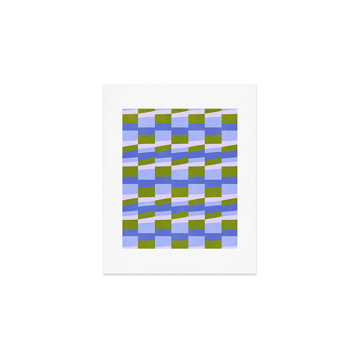 Woven Checkerboard, peri Art Print Gallery Image 1