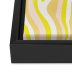 yellow zebra stripes Framed Canvas Print Gallery Image 3