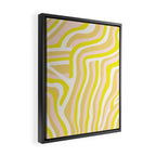 yellow zebra stripes Framed Canvas Print Gallery Image 2