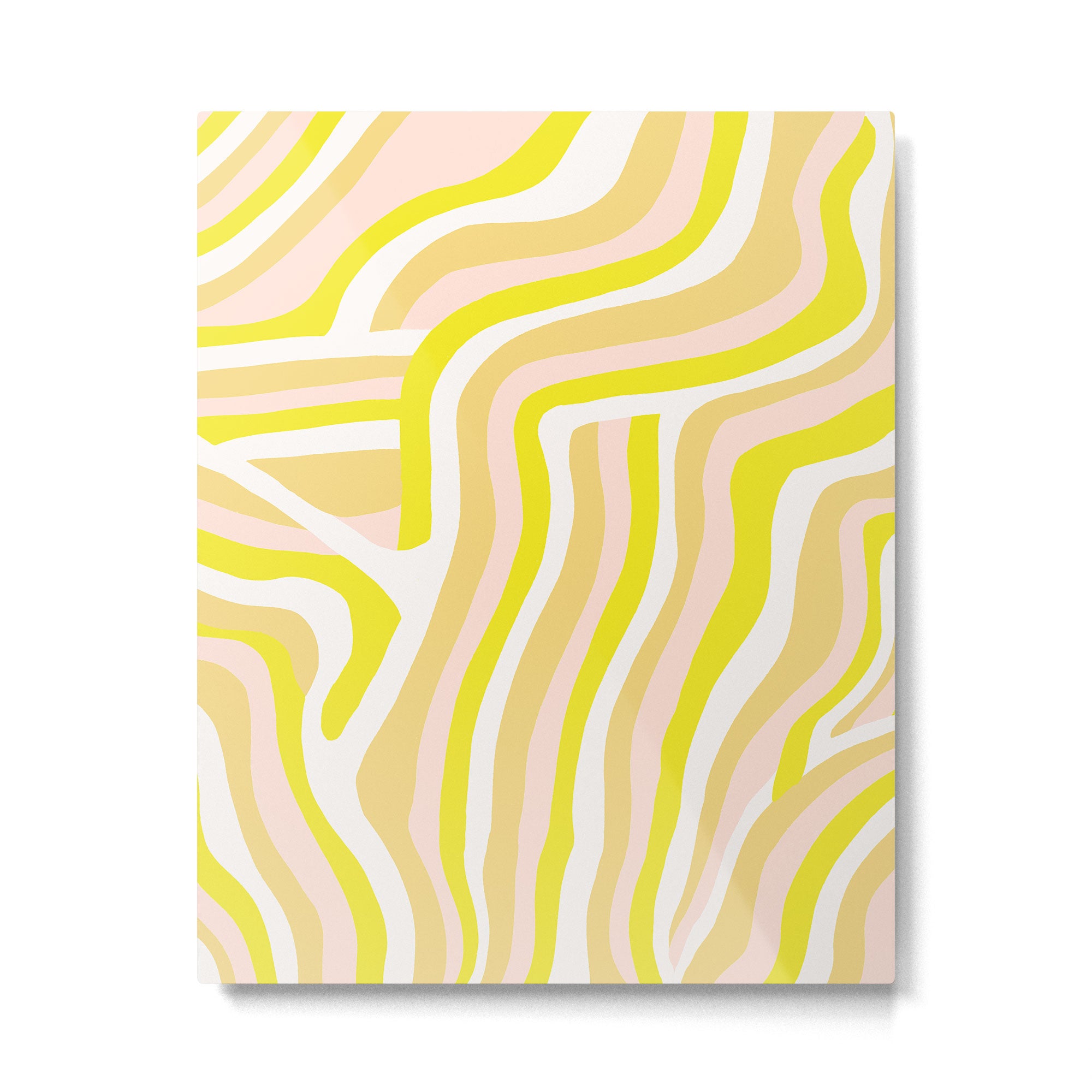 yellow zebra stripes Metal Print Gallery Image 6