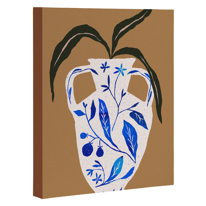Dynasty Vase with Citrus & Blossoms Canvas Print Gallery Image 1