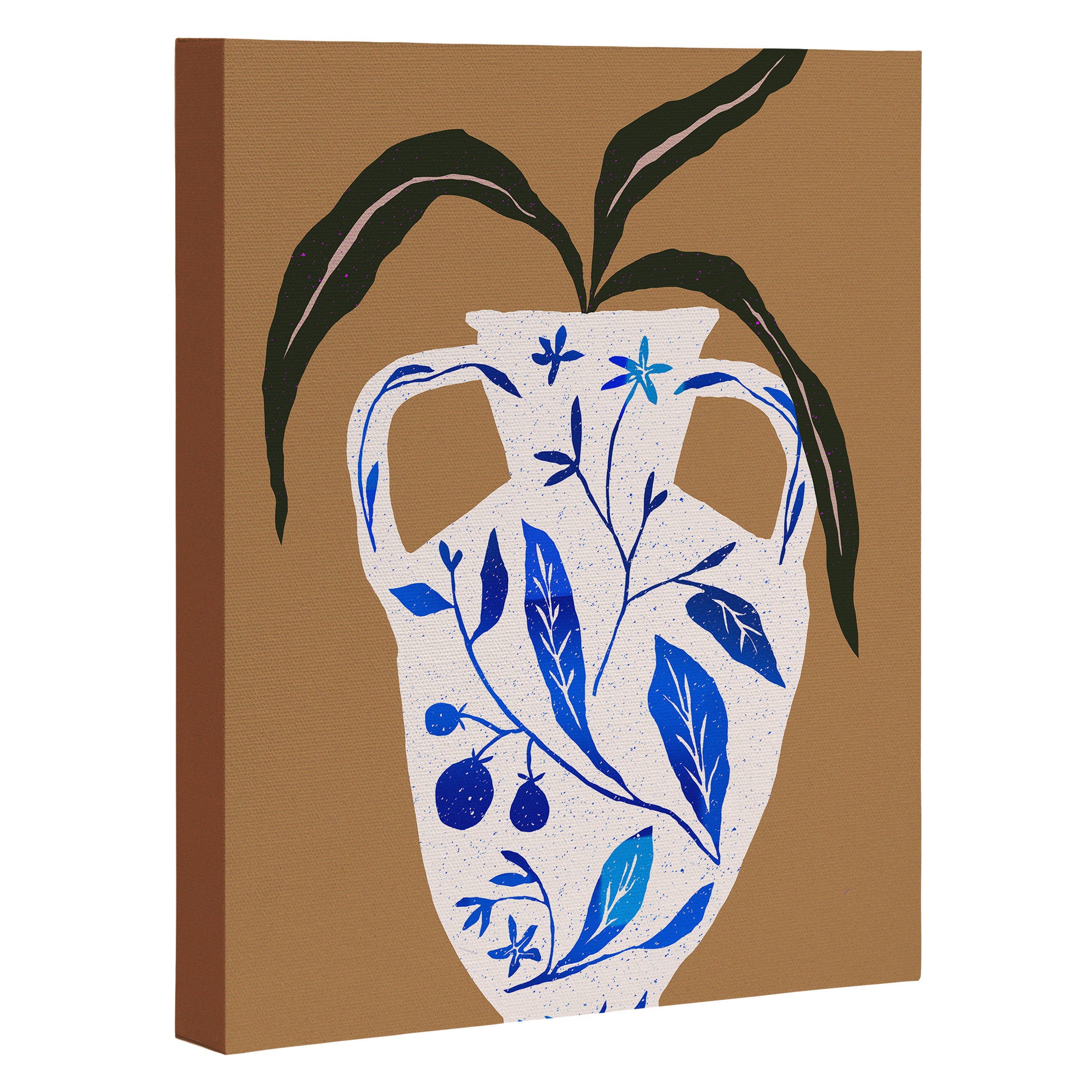 Dynasty Vase with Citrus & Blossoms Canvas Print Gallery Image 3