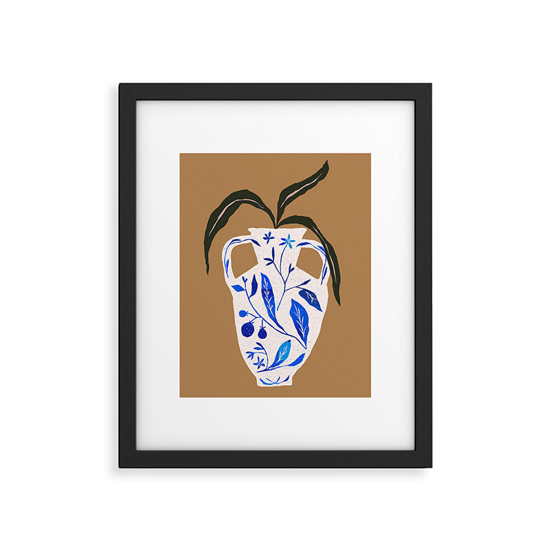 Dynasty Vase with Citrus & Blossoms Framed Art Print Gallery Image 4