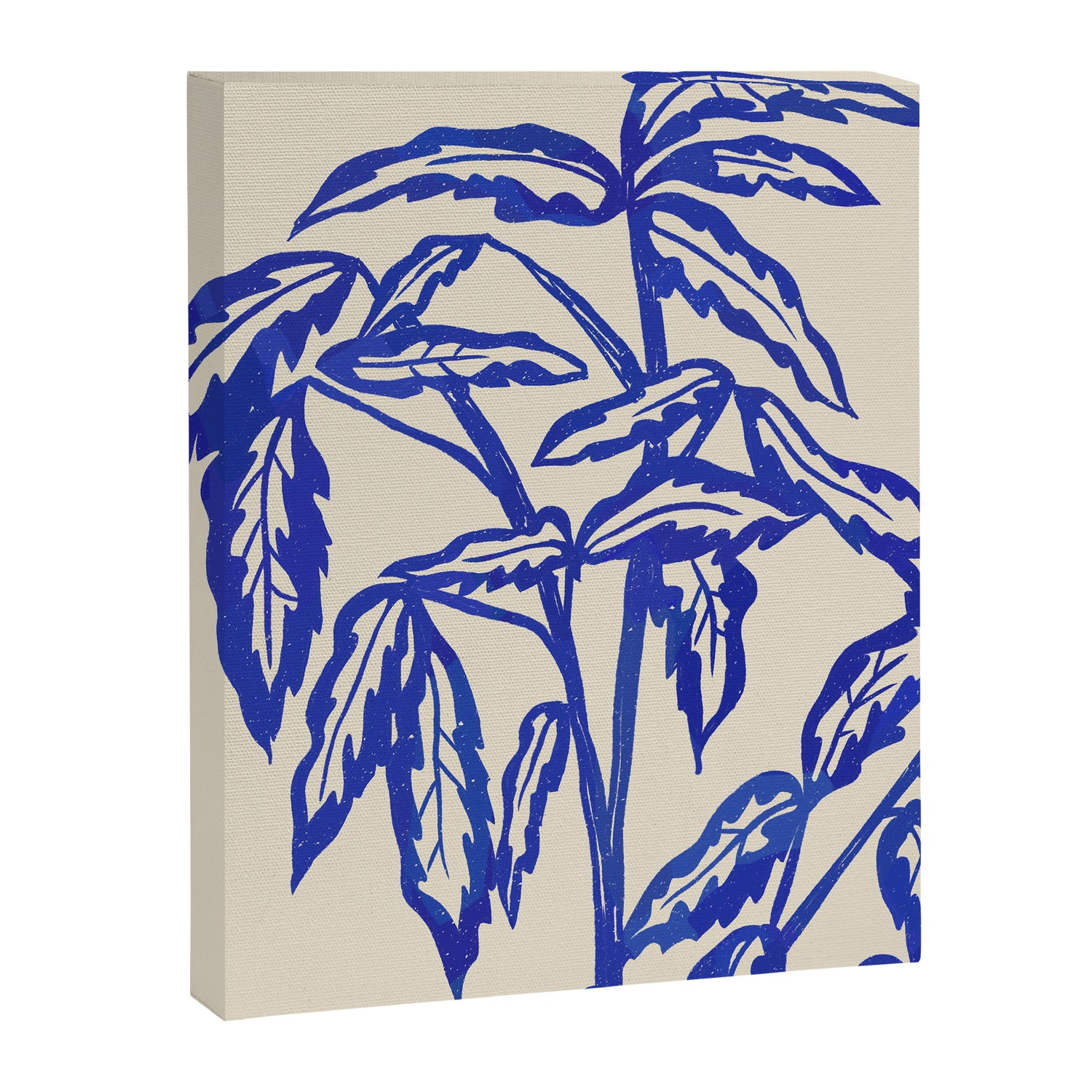 Minimal Blue Plant Canvas Print Gallery Image 6