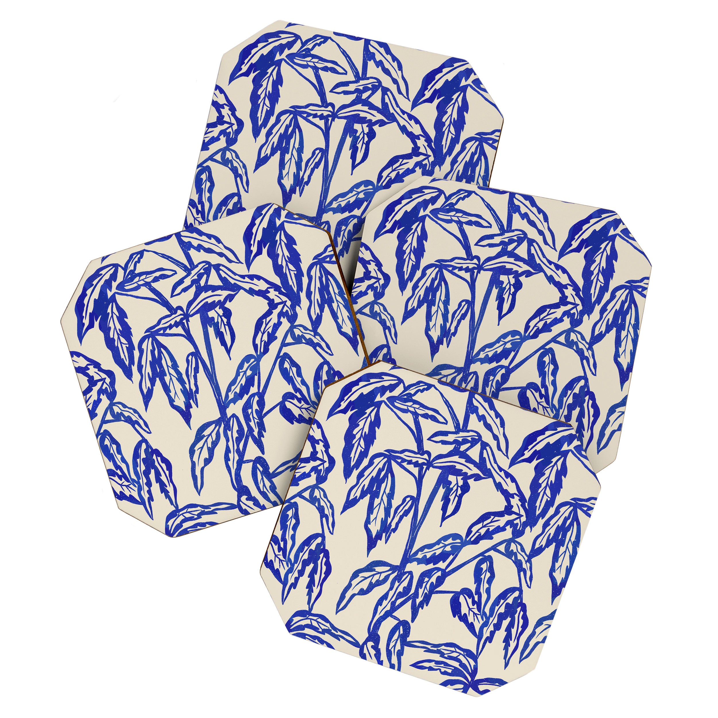 Minimal Blue Plant Coaster Gallery Image 1
