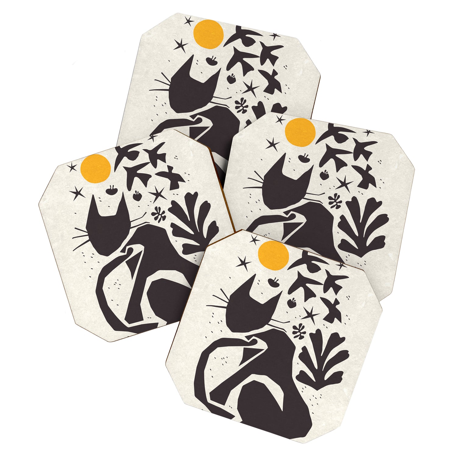 Matisse Cat Artwork Coaster Gallery Image 1