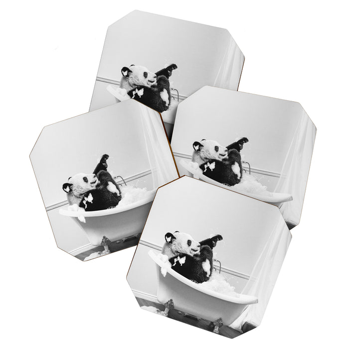 Panda Taking a Bath Coaster Gallery Image 1