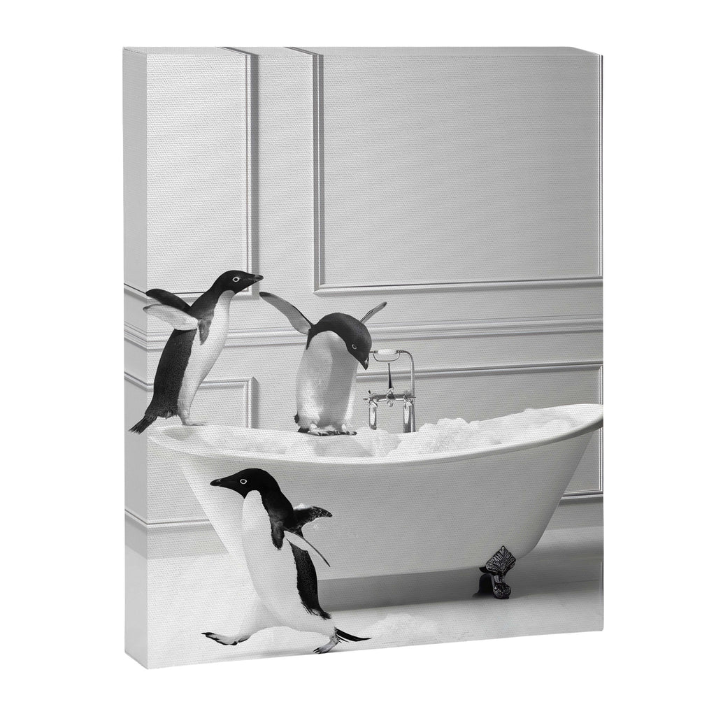 Penguin in Bathtub Canvas Print Gallery Image 6