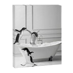 Penguin in Bathtub Canvas Print Gallery Image 6