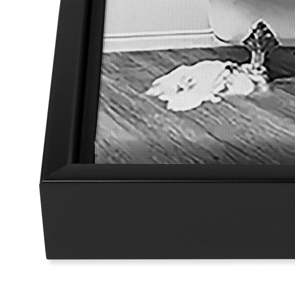 Penguin Taking a Bath Framed Canvas Print Gallery Image 3