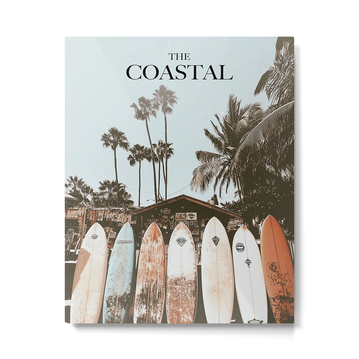 Retro Surfboard California Metal Print Gallery Image 4