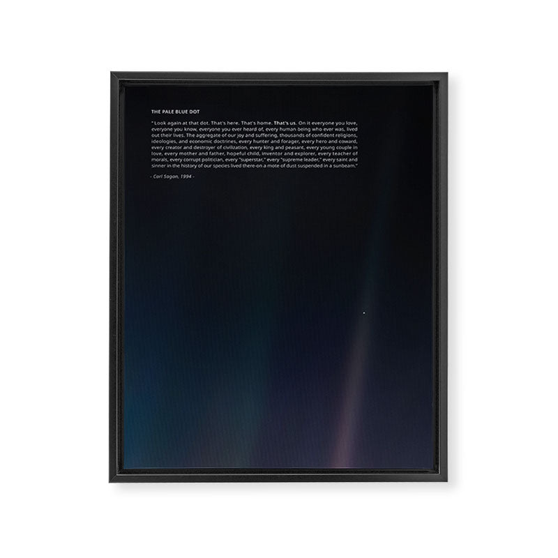 The Pale Blue Dot  Framed Canvas Print Gallery Image 3