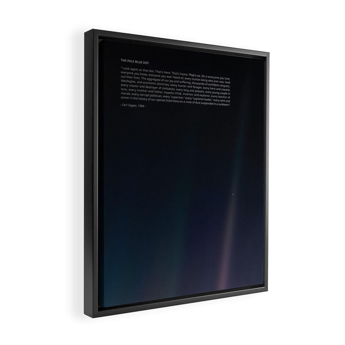 The Pale Blue Dot  Framed Canvas Print Gallery Image 2