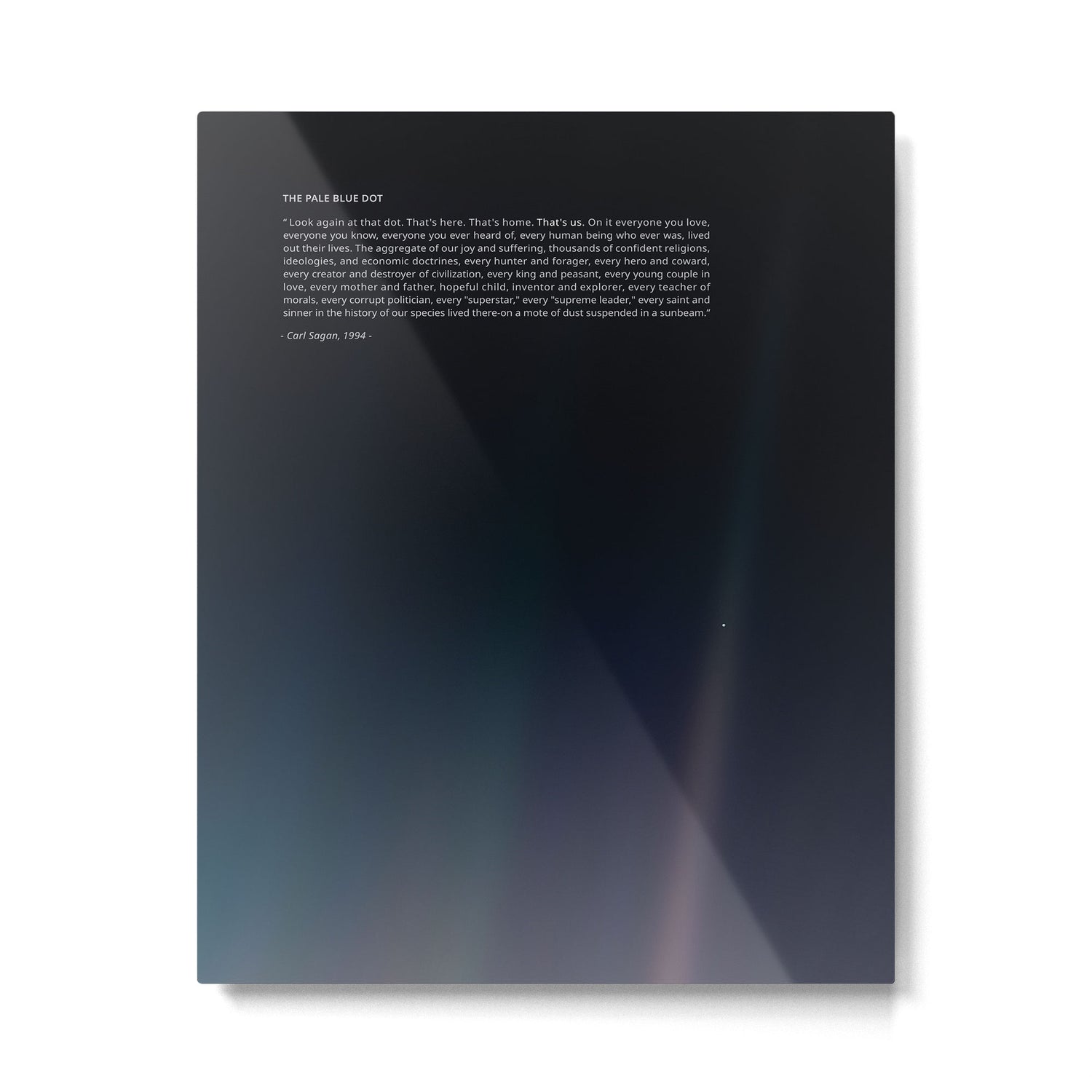 The Pale Blue Dot  Metal Print Gallery Image 4