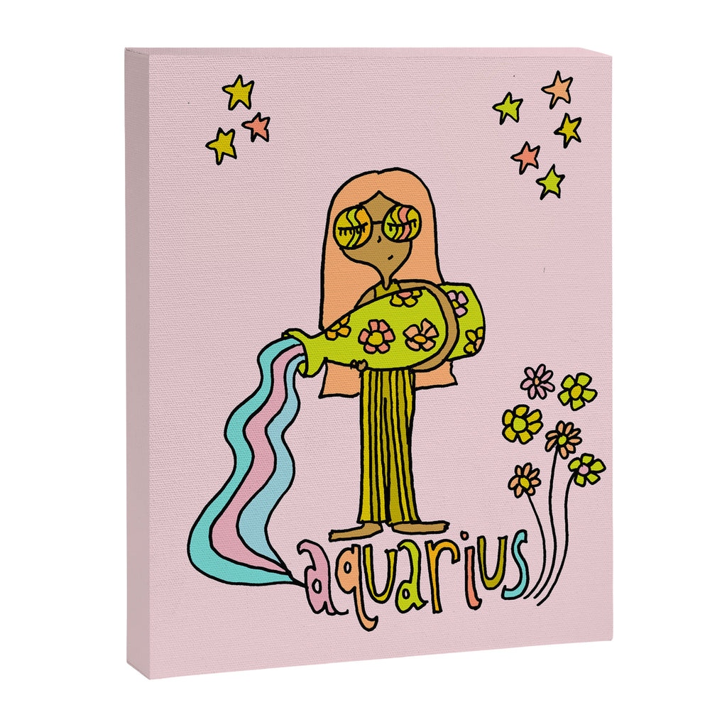 Age of Aquarius zodiac art by surfy birdy Canvas Print Gallery Image 6