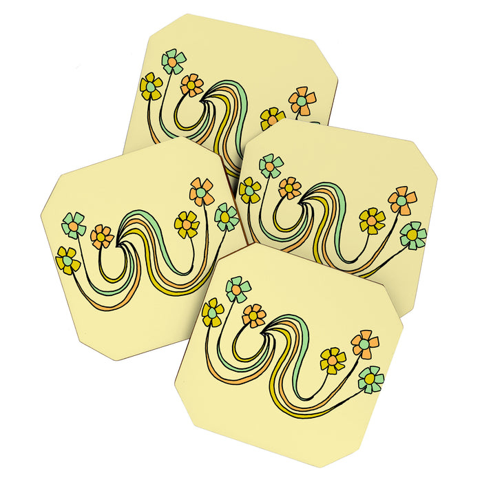 bloom where you are planted // waves and flowers Coaster Gallery Image 1